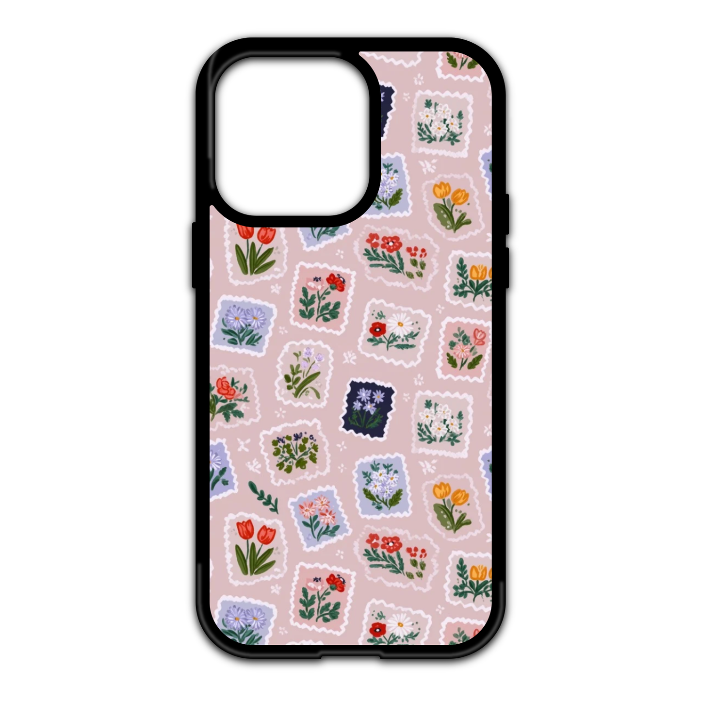 FLORAL STAMPS IPHONE CASE